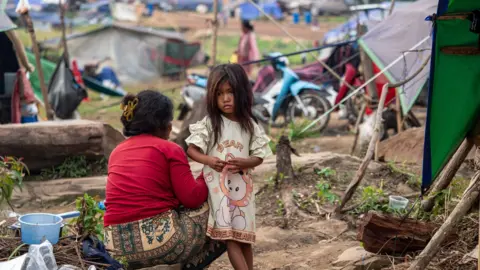 Tensions Escalate: Cambodian Villagers Displaced Amid Thai Border Conflict